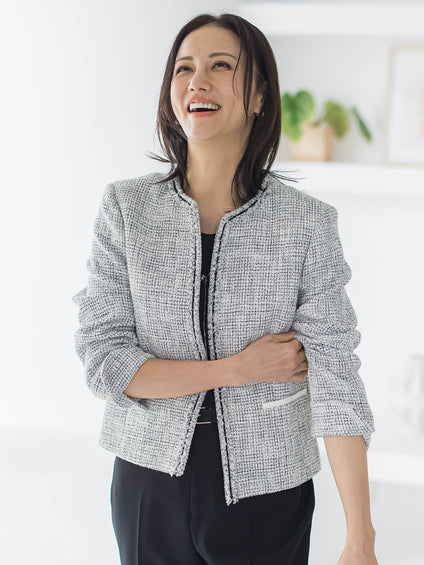 【WEB限定 13号】ストレッチツイードジャケット