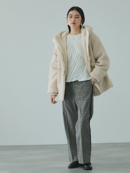 ショートボア中綿ドロストブルゾン