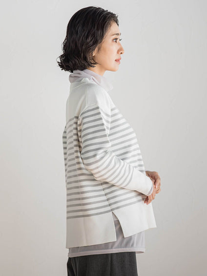 シアー切り替えカットソー