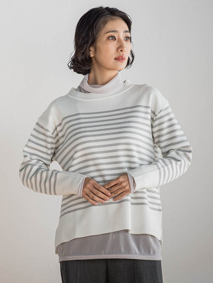 シアー切り替えカットソー