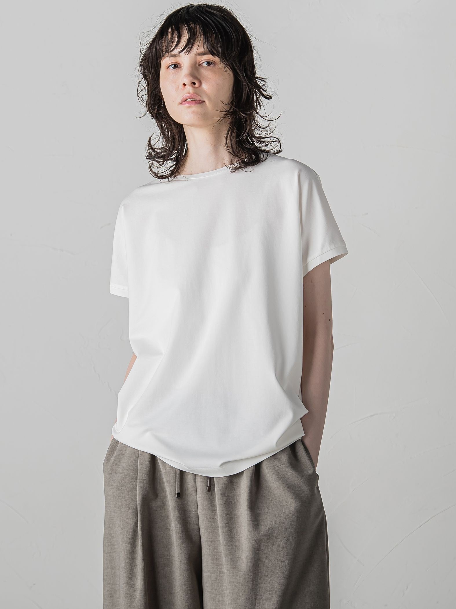 マシュマロポンチカットソー≪洗濯機で洗える≫