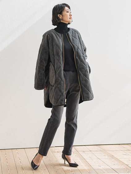 【WEB限定】”楽暖”あったか裏起毛スキニーデニム≪洗濯機で洗える≫