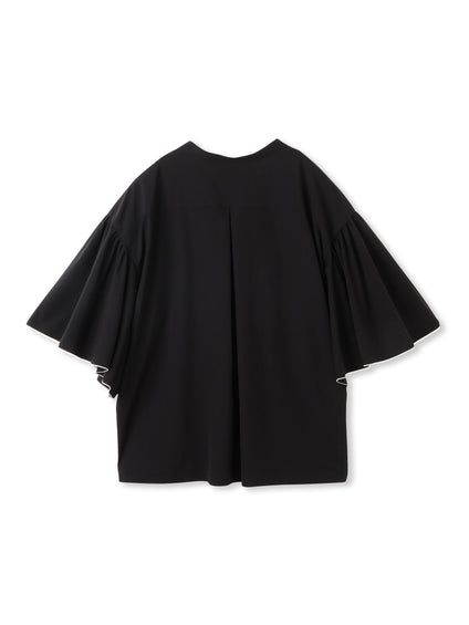 ストレッチフレアスリーブブラウス≪洗濯機で洗える≫