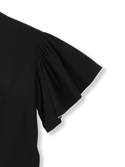 ストレッチフレアスリーブブラウス≪洗濯機で洗える≫