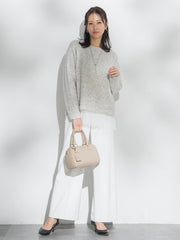 スパンコールクルーネックニット≪洗える≫