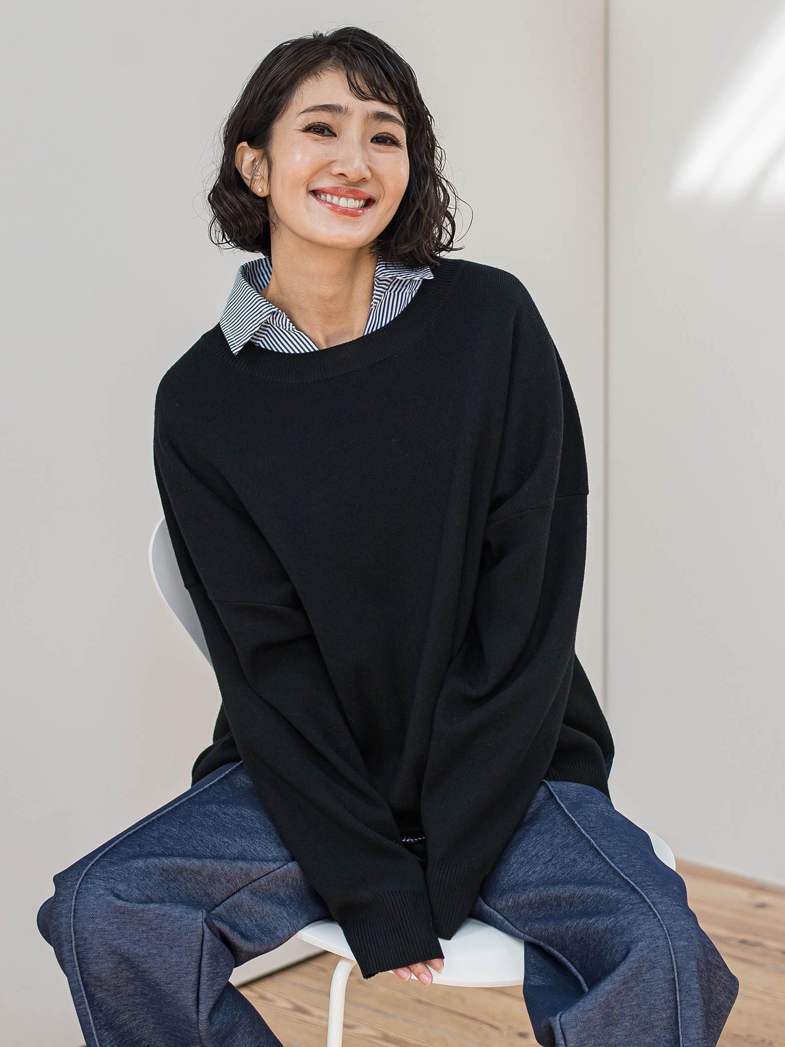 【WEB限定】”3コーデが叶う2点セット”ニット×シャツ≪手洗い可能≫