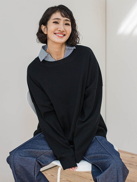 【WEB限定】”3コーデが叶う2点セット”ニット×シャツ≪手洗い可能≫