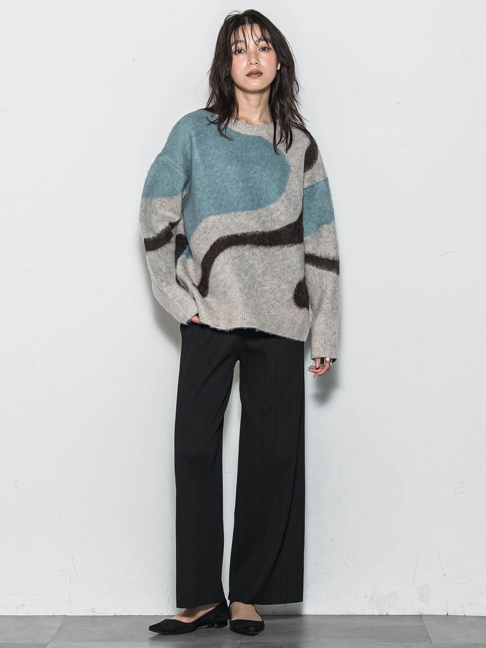 【WEB限定】裏起毛プリーツパンツ≪手洗い可能≫