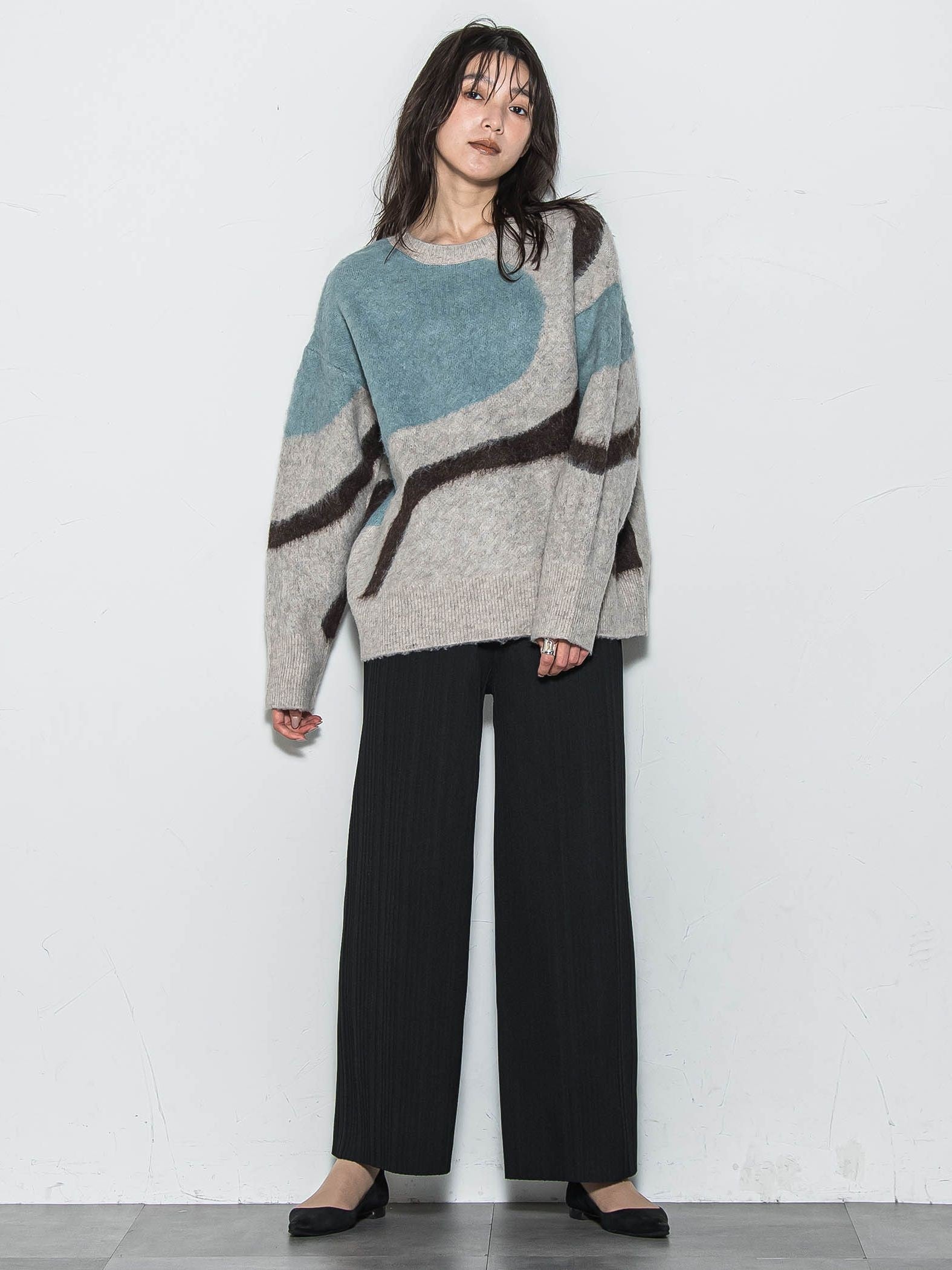 【WEB限定】裏起毛プリーツパンツ≪手洗い可能≫