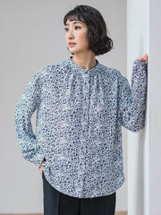 【大きいサイズ】くずしドットブラウス