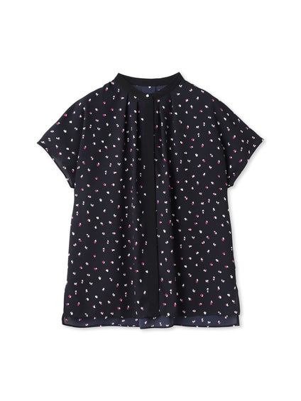 【WEB限定】プリントアムンゼンブラウス≪洗濯機で洗える/透けにくい≫