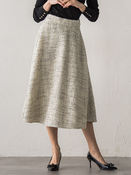 モノトーンツイードスカート