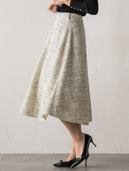 モノトーンツイードスカート