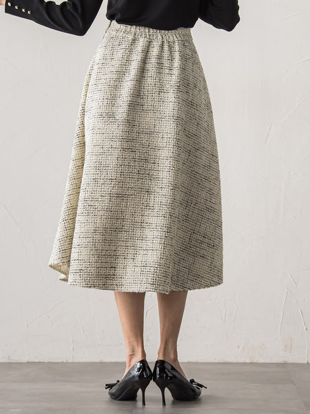 モノトーンツイードスカート