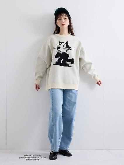 【FELIX】軽量ニットトップス≪洗濯機で洗える≫