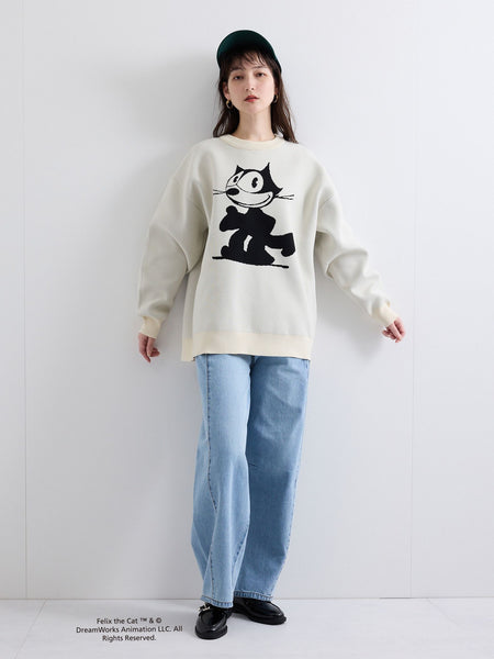 【FELIX】軽量ニットトップス≪洗濯機で洗える≫
