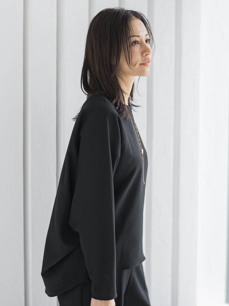 両面起毛ドロップショルダーブラウス≪洗える/セットアップ対応≫