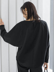 両面起毛ドロップショルダーブラウス≪洗える/セットアップ対応≫