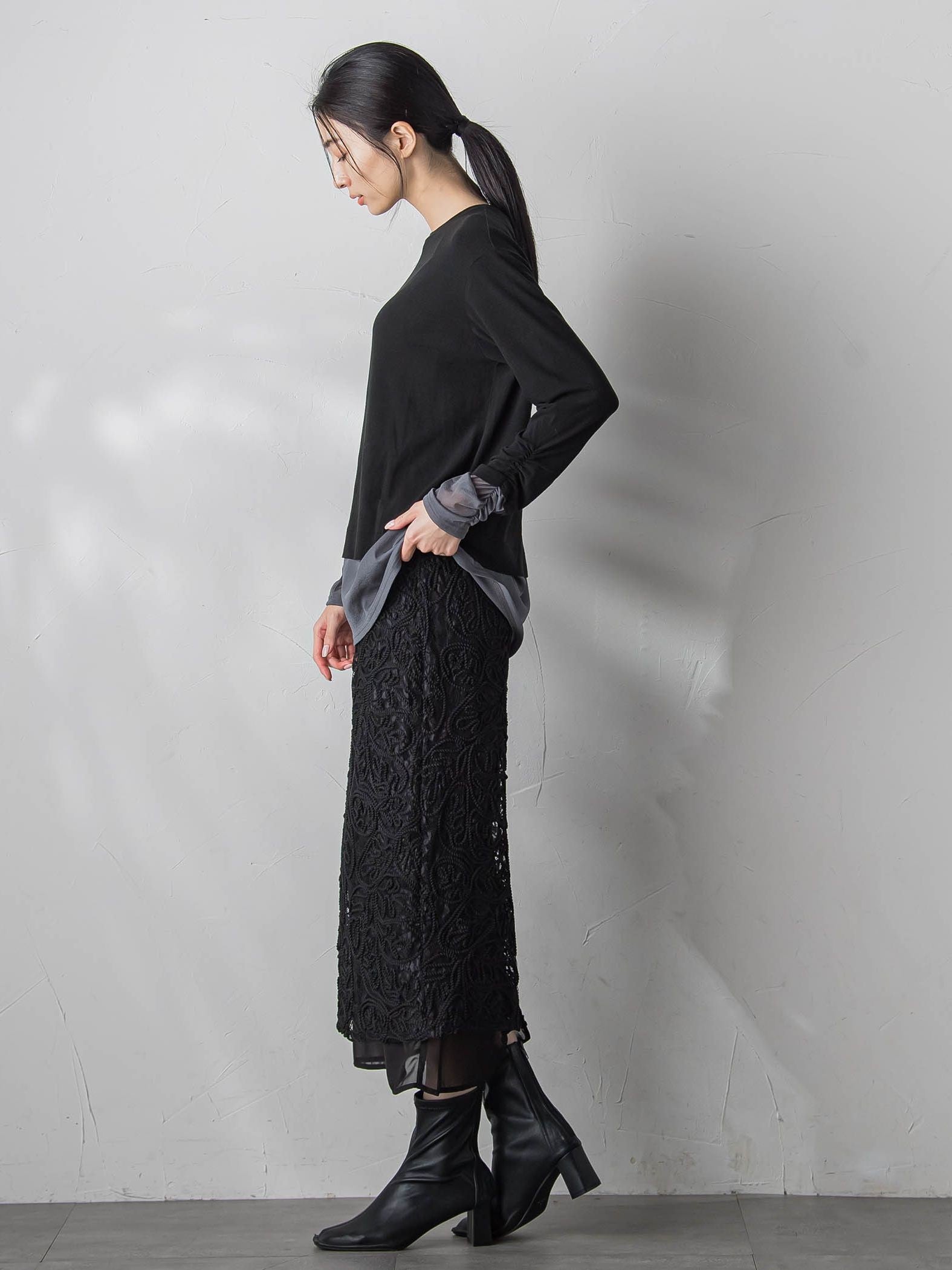 【WEB限定&一部店舗】コードレースナロースカート