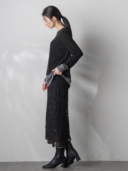 【WEB限定&一部店舗】コードレースナロースカート