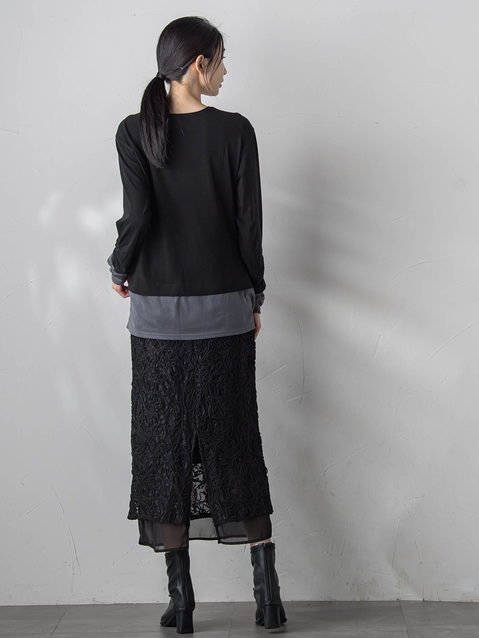 【WEB限定&一部店舗】コードレースナロースカート