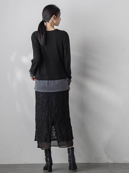 【WEB限定&一部店舗】コードレースナロースカート