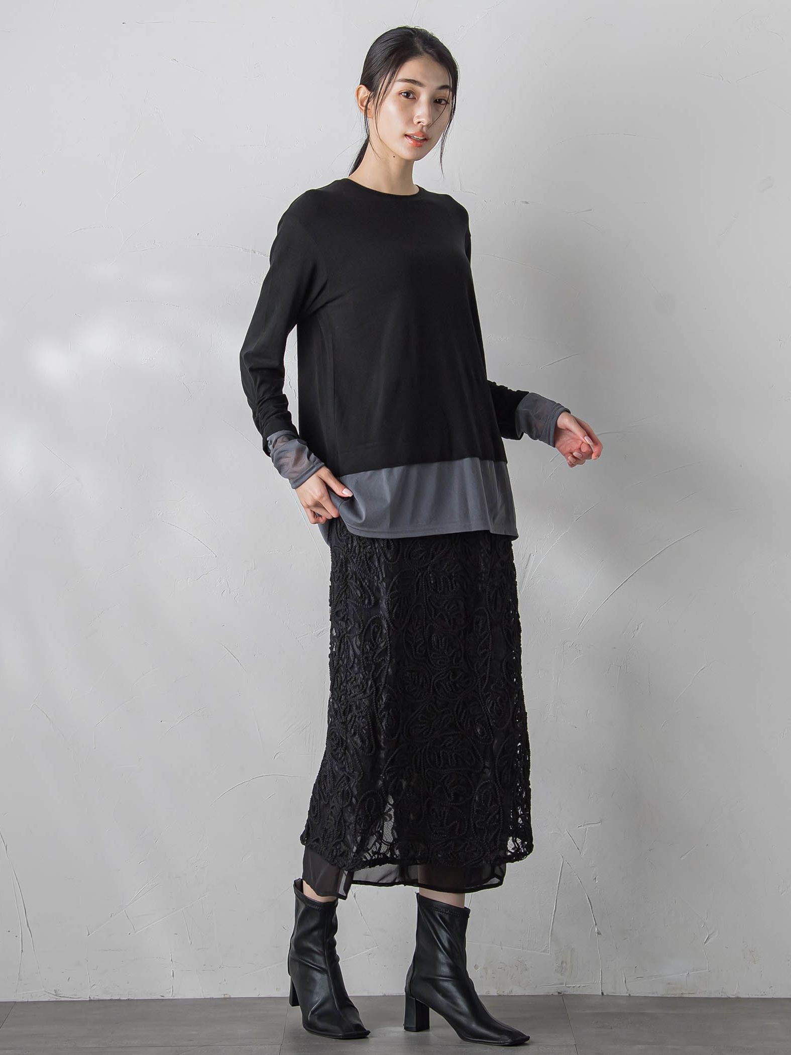 【WEB限定&一部店舗】コードレースナロースカート