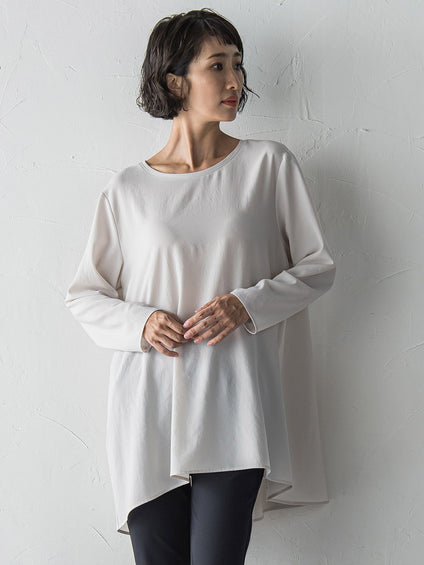 ”Tシャツ感覚で着られる”ジョーゼットブラウス≪洗濯機で洗える≫