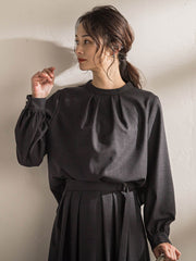 ウールブレンドストレッチブラウス≪セットアップ対応/手洗い可能≫