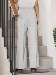 【大きいサイズ】シェルタリングワイドパンツ