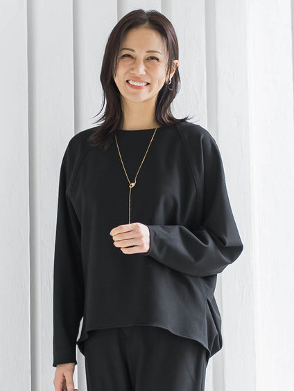 両面起毛ドロップショルダーブラウス≪洗える/セットアップ対応≫