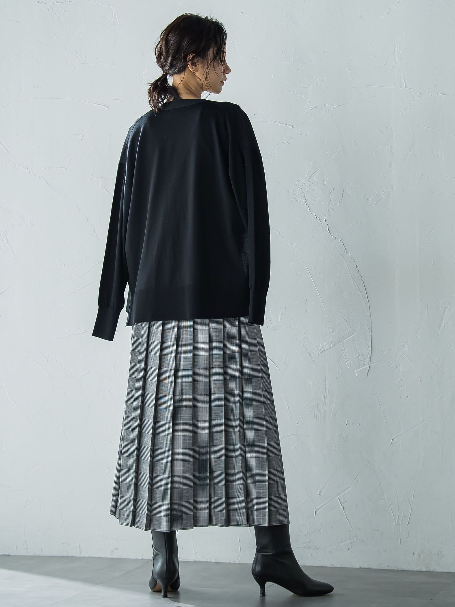 Vネックニットカーディガン≪手洗い可能≫