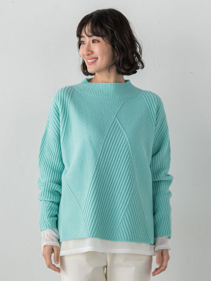 ヘリンボーンニット