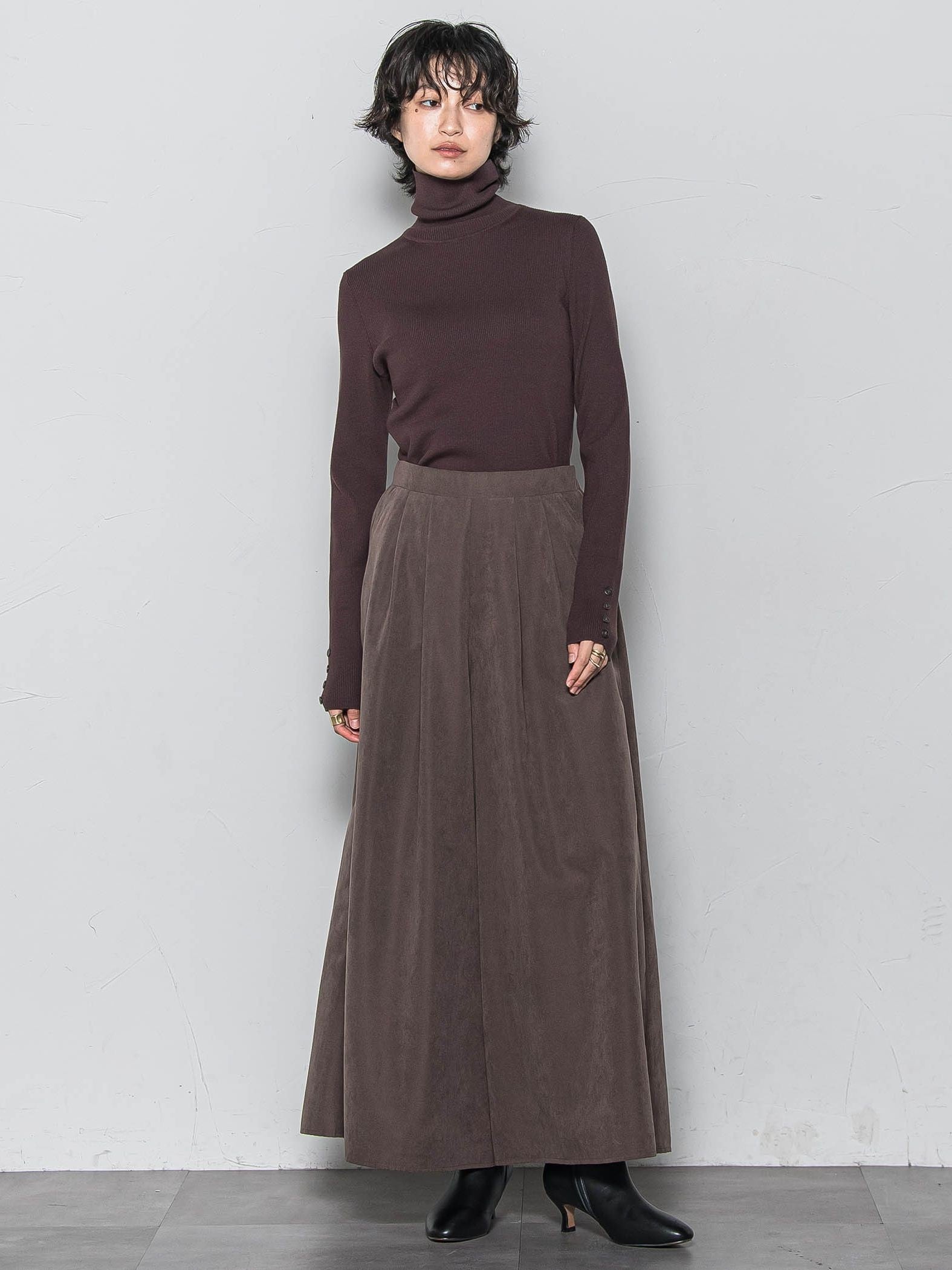 リブタートルニットプルオーバー≪手洗い可能≫