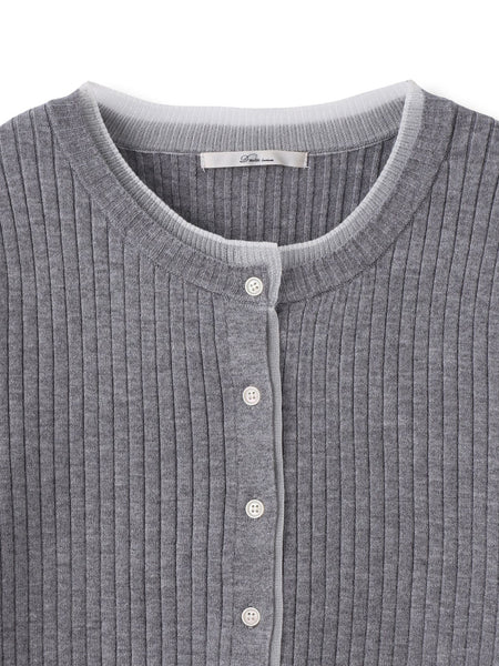 シアー切替えRIBニット≪手洗い可能≫