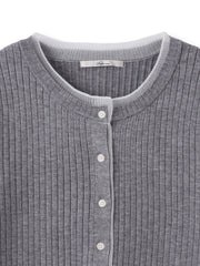 シアー切替えRIBニット≪手洗い可能≫