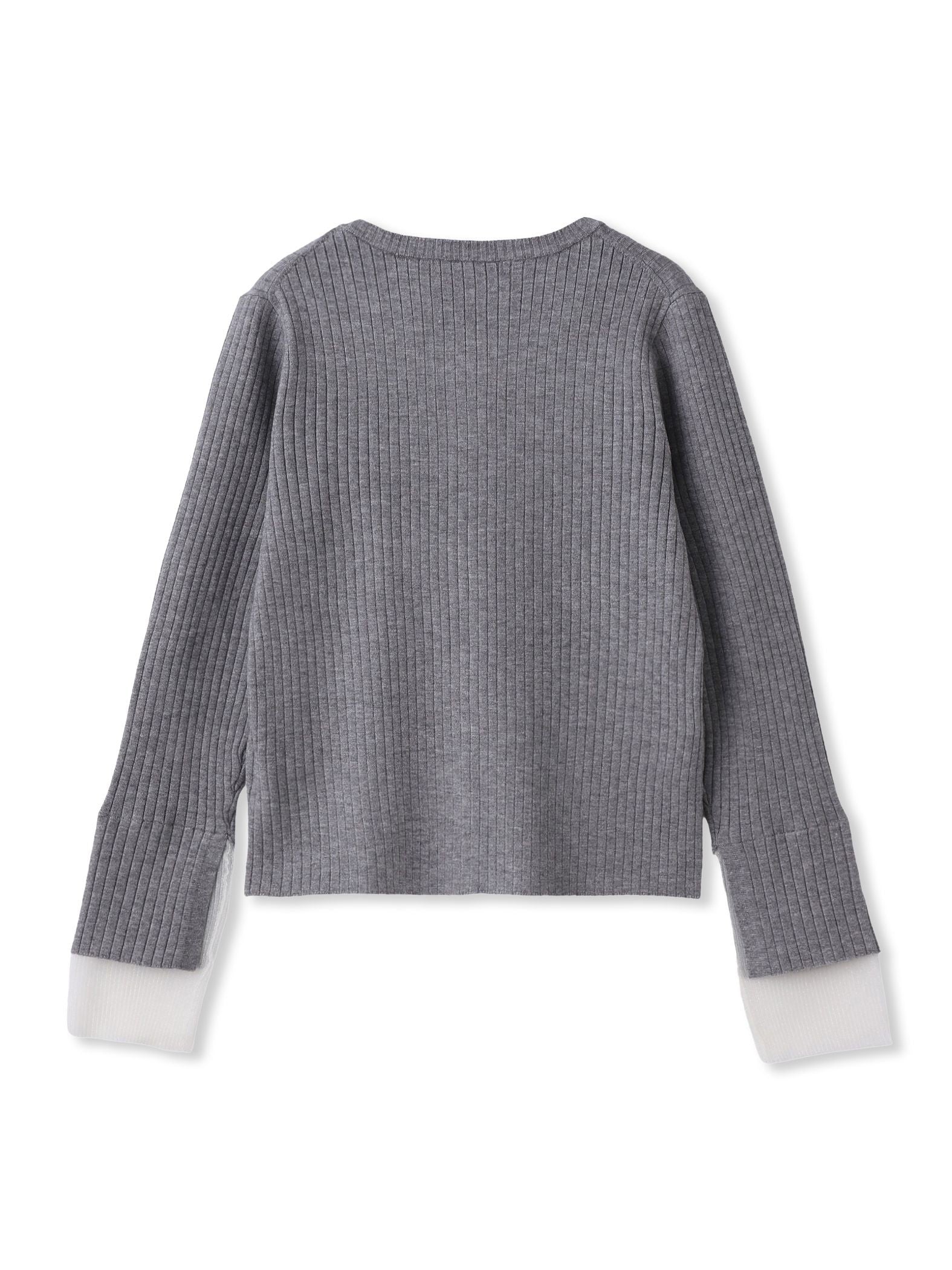 シアー切替えRIBニット≪手洗い可能≫