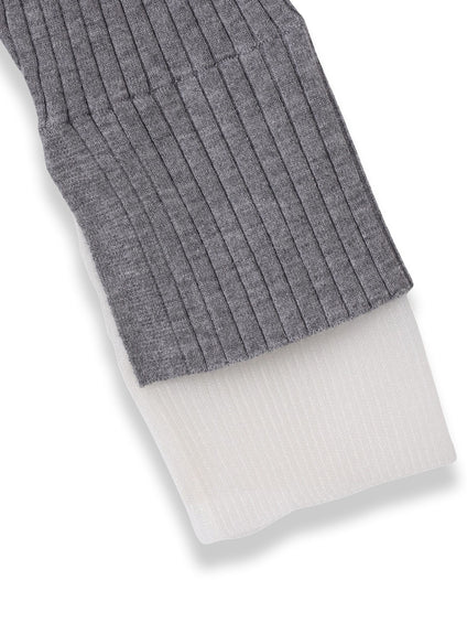 シアー切替えRIBニット≪手洗い可能≫