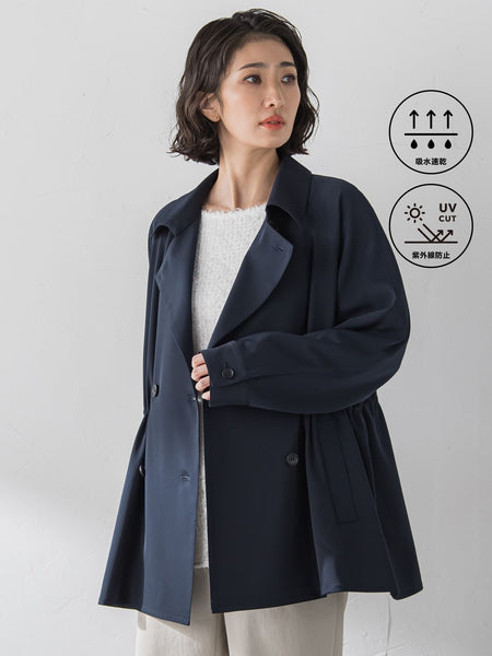 シャンブレーショートトレンチ