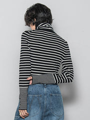 リブタートルニットプルオーバー≪手洗い可能≫