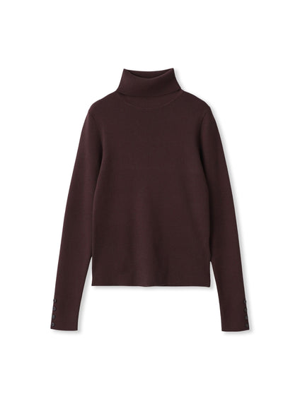 リブタートルニットプルオーバー≪手洗い可能≫