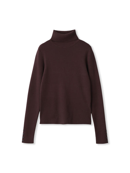 リブタートルニットプルオーバー≪手洗い可能≫