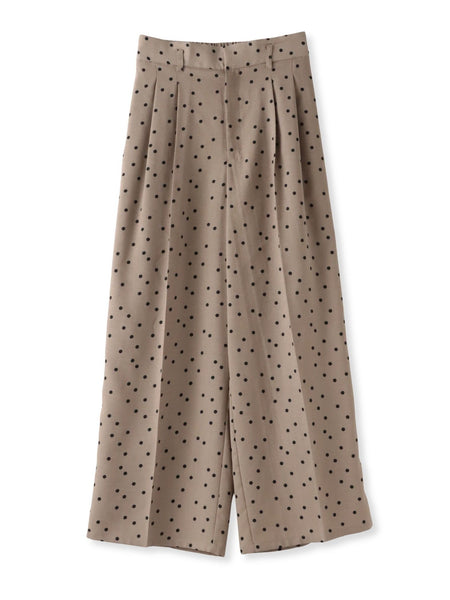 リネンライクスラブドットパンツ