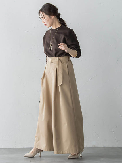 配色クルーネックニット≪洗える≫