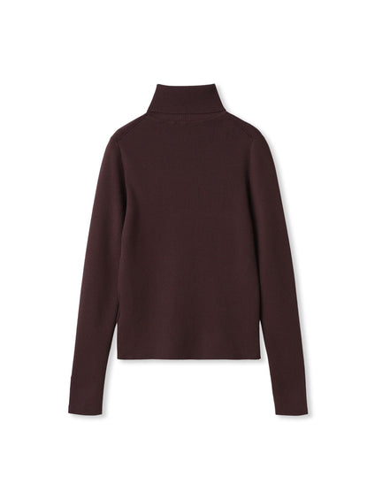 リブタートルニットプルオーバー≪手洗い可能≫