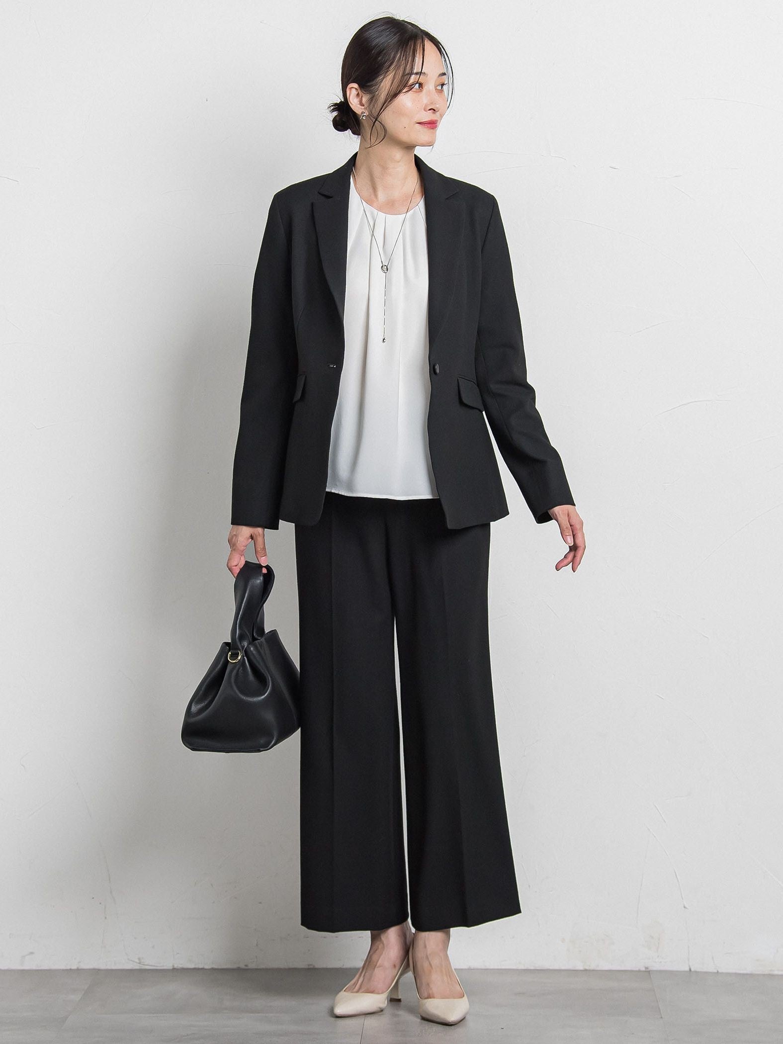 両面起毛テーラードジャケット≪洗える/セットアップ対応≫