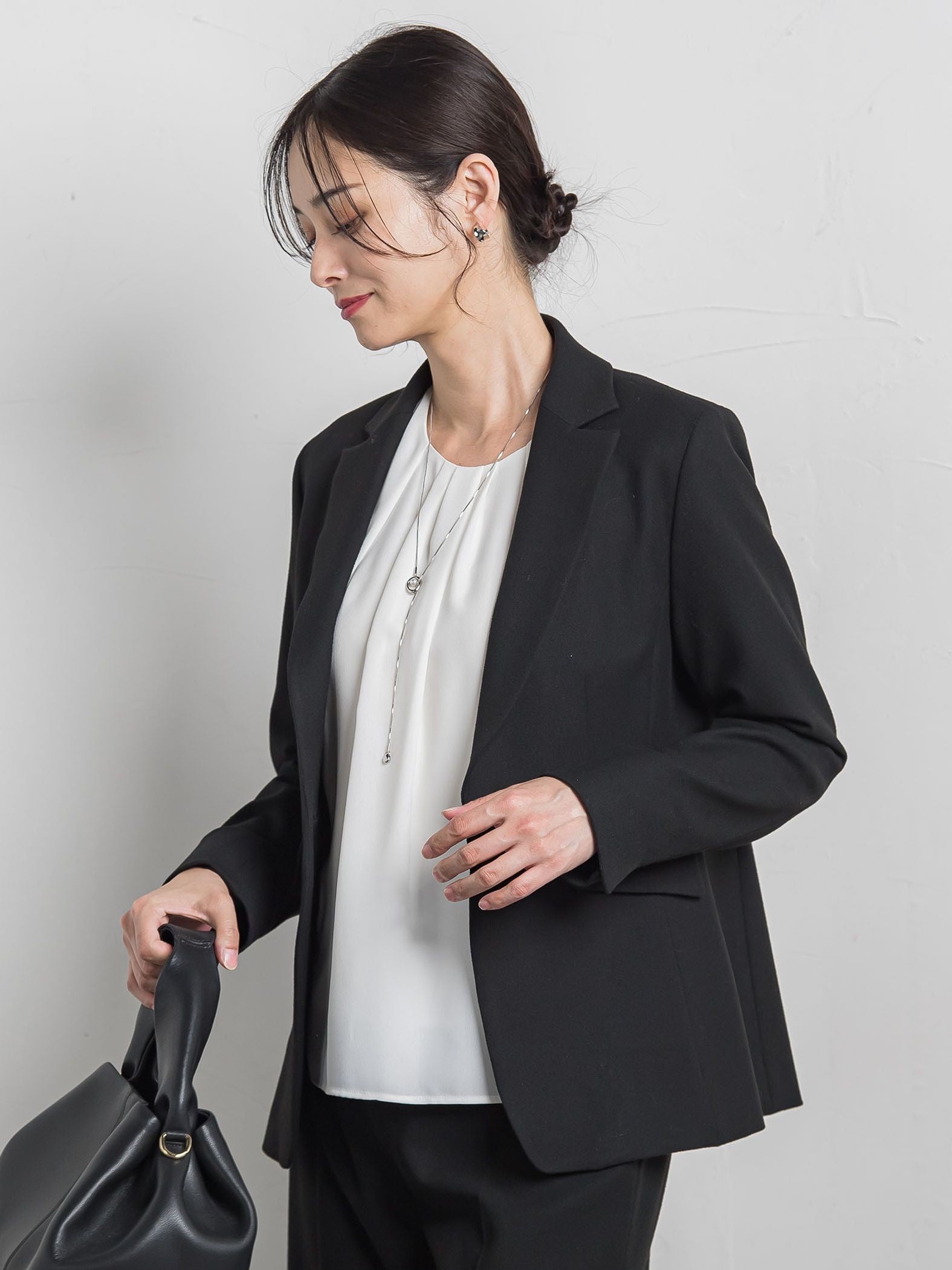 両面起毛テーラードジャケット≪洗える/セットアップ対応≫