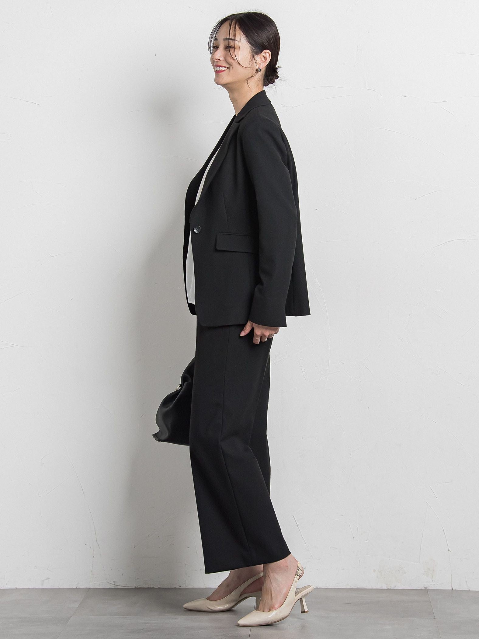 両面起毛テーラードジャケット≪洗える/セットアップ対応≫