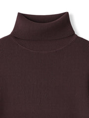 リブタートルニットプルオーバー≪手洗い可能≫