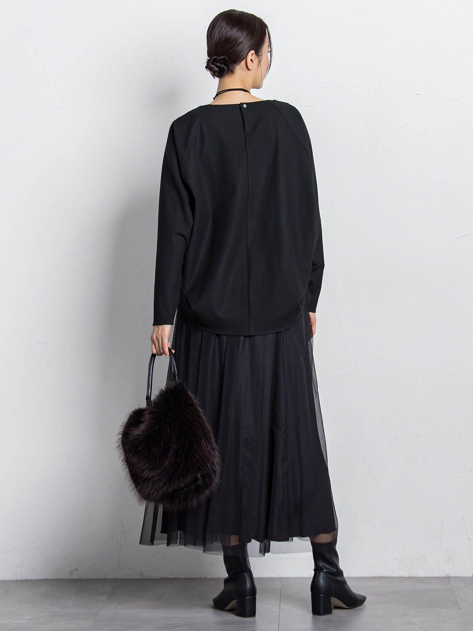 両面起毛ドロップショルダーブラウス≪洗える/セットアップ対応≫